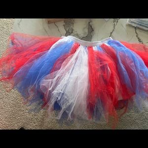 A red white and blue tutu